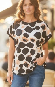 Bluza dama cu maneca scurta din bumbac