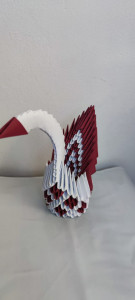 Lebada origami 3D lucrată manual cod k350 - Img 3