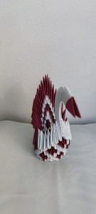 Lebada origami 3D lucrată manual cod k350 - Img 6
