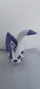 Lebada origami 3D lucrată manual cod k352 - Img 5