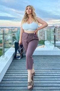 Pantaloni eleganti 3 sferturi de dama model nou cod x5613