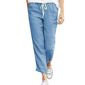 Pantaloni lungi eleganti ce imita inul pentru dama model nou cod x5523