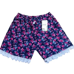Pantaloni scurti inflorati din panza model nou cod x5313