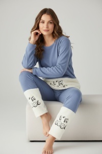 Pijama dama cu imprimeu cocolino pentru dama COD PJ-376