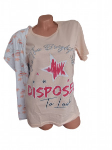 Pijama dama cu maneca scurta cod T1241 - Img 1