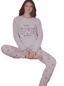 Pijama dama din bumbac cod x3973