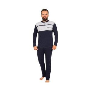 Pijama vatuita de barbati din bumbac cod x4418