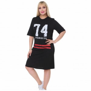 rochie dama cu maneca scurta cu buzunare cod n3401 - Img 1