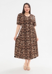 Rochie larga de dama pentru dame cu forme