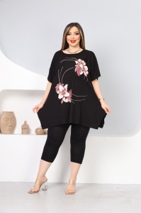 Tricou dama din bumbac marimi mari cod x5961