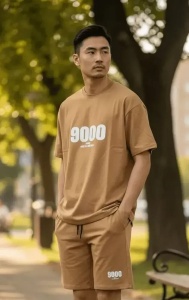 Compleu barbati de vara, tricou cu maneca scurta si pantaloni scurti
