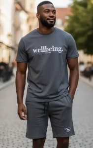 Compleu barbati de vara, tricou cu maneca scurta si pantaloni scurti