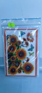 Felicitare cu floare si petale 3D lucrate manual cod k734 - Img 4