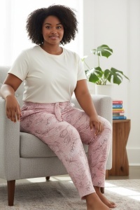 Pantaloni de pijama din bumbac pentru dama COD PNT-033