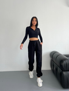 Pantaloni grosi de trening de dama cod T971 - Img 2