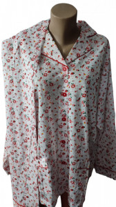 Pijama dama cu maneci lungi, din bumbac cod a1918 - Img 1
