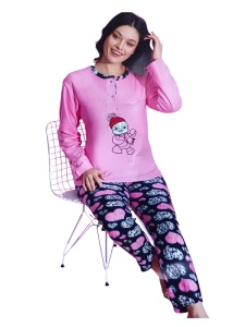 Pijama groasa din polar pentru dama COD PJ-358