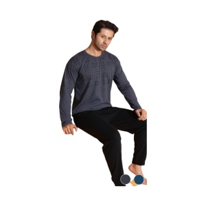 Pijama vatuita de barbati din bumbac cod x4414