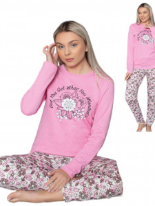 pijama vatuita de dama din bumbac 100% model nou cod L74957 - Img 2