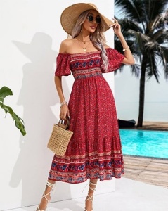 Rochie de vara cu diferite imprimeuri model nou cod x5692