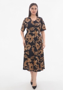 Rochie larga de dama pentru dame cu forme