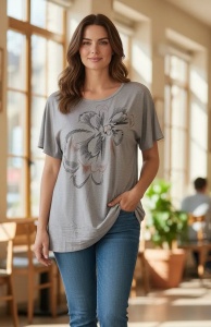 Tricou dama cu maneca scurta, marimi pana la 10xl