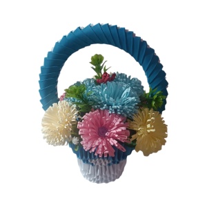 Aranjament floral deosebit lucrat manual din hartie cod x4921 - Img 1