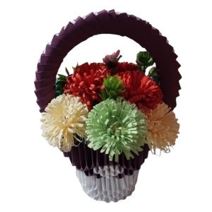 Aranjament floral deosebit lucrat manual din hartie cod x4933 - Img 2