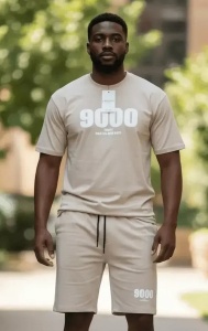Compleu barbati de vara, tricou cu maneca scurta si pantaloni scurti