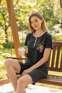 Compleu dama cu maneca scurta din tricot