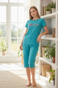 Compleu dama cu maneca scurta din tricot
