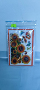 Felicitare cu floare si petale 3D lucrate manual cod k734 - Img 5