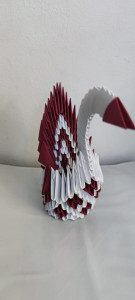 Lebada origami 3D lucrată manual cod k350 - Img 5