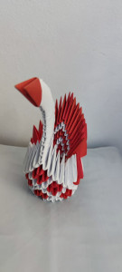 Lebada origami 3D lucrată manual cod k365 - Img 4