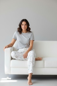 Pantaloni de pijama din bumbac pentru dama COD PNT-030