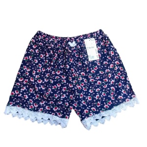 Pantaloni scurti inflorati din panza model nou cod x5315