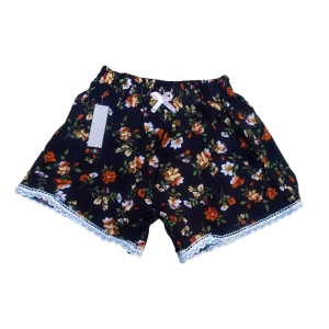 Pantaloni scurti inflorati din panza model nou cod x5335