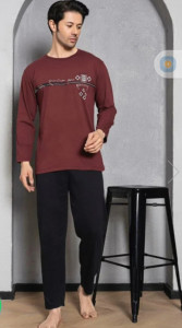 Pijama barbati calitativa din bumbac cod T1373 - Img 1