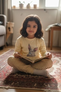 Pijama cu maneca lunga si pantaloni lungi din bumbac pentru copii COD PJ-126
