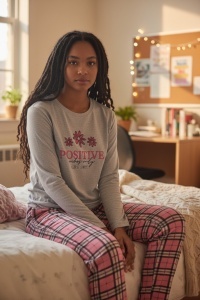 Pijama cu maneca lunga si pantaloni lungi din bumbac pentru dama COD PJ-252