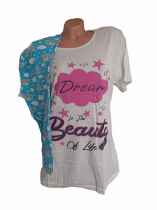 pijama dama cu maneca scurta cod p716 - Img 1