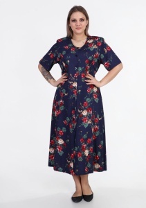 Rochie larga de dama pentru dame cu forme