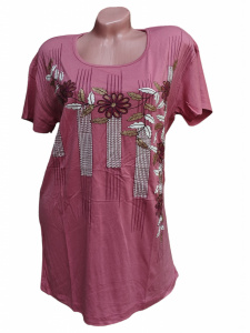 Tricou dama calitativ cu maneca scurta cod x0258 - Img 1