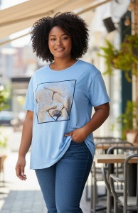 Tricou dama cu maneca scurta, marimi pana la 10xl