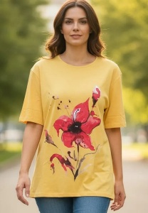 Tricou dama cu maneca scurta, marimi pana la 5xl
