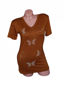 bluza eleganta de dama cu pietricele pe maneca cod n1623 - Img 2
