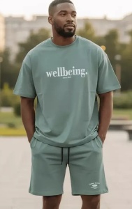 Compleu barbati de vara, tricou cu maneca scurta si pantaloni scurti