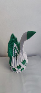 Lebada origami 3D lucrată manual cod k375 - Img 7
