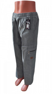 pantaloni ce imita inul cod 49910