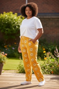 Pantaloni de pijama din bumbac pentru dama COD PNT-027